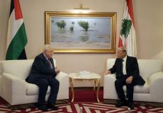 لقاء الرئيس عباس والرئيس ميشال عون في قطر