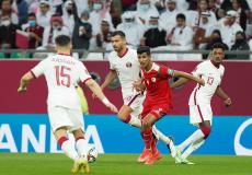 مباراة منتخب عمان ضد قطر في كاس العرب