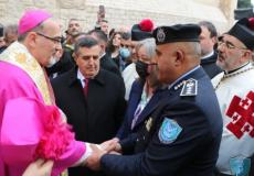 شرطة بيت لحم تؤمن وتشارك بمراسم استقبال غبطة البطريرك بيير باتيستا