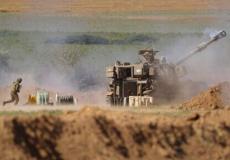 دبابة إسرائيلية  على حدود غزة