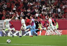 فرحة لاعبي الجزائر بعد الفوز على المغرب