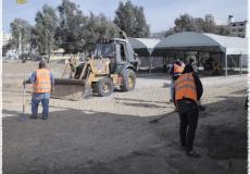 بلدية غزة تشرع بتطوير موقف سيارات السرايا