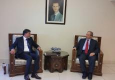 وزير الخارجية السوري يبحث مع السفير عبد الهادي آخر تطورات الأوضاع في فلسطين