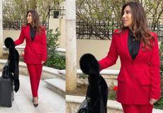 نجوى كرم تتوجه الى دبي وتودع رأس السنة بالأحمر