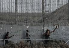 من تظاهرات الفلسطينيين على حدود غزة يوم مقتل الجندي الإسرائيلي