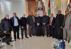 محافظو قطاع غزة يهنئون الكنيسة اللاتينية بعيد الميلاد المجيد