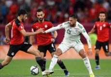 من مباراة مصر والجزائر اليوم