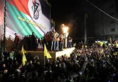 "فتح" توقد شعلة الانطلاقة الـ57 وسط مدينة غزة