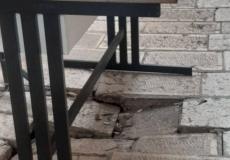 انهيار جزئي في منطقة باب الحديد بالقدس