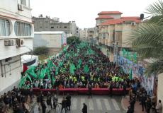 مسير لحماس جنوب غزة مع ذكرى انطلاقتها