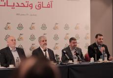 خالد مشعل خلال لقاء اليوم