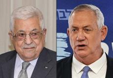 الرئيس الفلسطيني محمود عباس ووزير الجيش الإسرائيلي غانتس