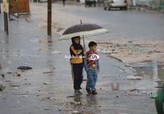 أجواء المطر في قطاع غزة