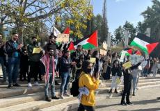 تظاهرة في قلب جامعة تل أبيب تضامنا مع النقب