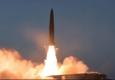 صورة ارشيفية لإحدى التجارب الصاروخية للجيش الكوري الشمالي