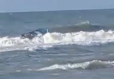 انقلاب مركب الصياد المتوفى "حسنين" اليوم قبالة شاطئ رفح