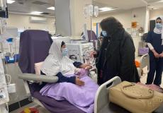 الكيلة تجري جولة تفقدية داخل مجمع فلسطين الطبي