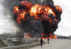 انفجار صهاريج قرب مطار ابوظبي الدولي في الامارات اليوم