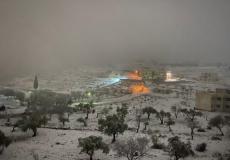 الثلوج تغطي الضفة والقدس