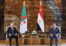 الرئيس المصري عبد الفتاح السيسي يستقبل نظيره الجزائري عبد المجيد تبون