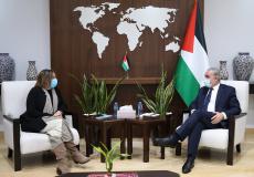 لقاء رئيس الوزراء الفلسطيني بمنسقة الأمم المتحدة للشؤون الإنسانية في فلسطين