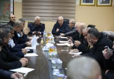 وزير الداخلية الفلسطيني اللواء زياد هبّ الريح، وقادة الأجهزة الأمنية