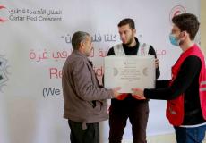 مساعدات إنسانية جديدة من الهلال الأحمر القطري لغزة