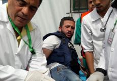 المصور الصحفي محمد الثلاثيني أصيب مرة برصاص إسرائيلي