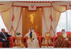 ولي عهد البحرين خلال استقبال رئيس الوزراء الإسرائيلي