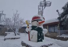 تساقط الثلوج على جبل الشيخ ودرجات الحرارة 2 تحت الصفر