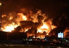 حرائق في أرامكو بفعل القصف الحوثي أمس الجمعة