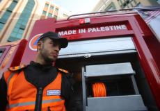 جهاز الدفاع المدني يعلن عن أول سيارة إطفاء صنعت في فلسطين