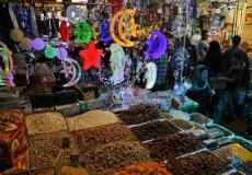 السلع الغذائية في سوق الزاوية بغزة