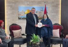 وزيرة الصحة مي كيلة تستقبل وفد من موظفي وزارة الصحة بغزة