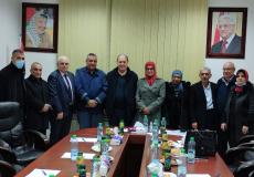 روحي فتوح خلال استقباله وفدًا من الصحة بغزة