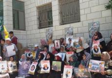 اعتصام أهالي الأسرى أمام الصليب الأحمر بالضفة الغربية - أرشيفية