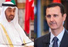 تفاصيل اجتماع بشار الأسد مع محمد بن زايد في الامارات