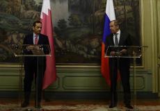 وزير الخارجية الروسي يعقد مؤتمرا صحفيا مع  وزير الخارجية القطري