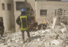 انهيار مبنى في طولكرم