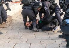 من الاعتداءات الإسرائيلية في المسجد الأقصى اليوم