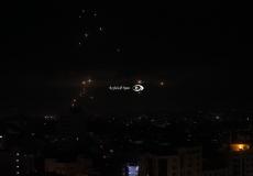 خلال إطلاق القبة الحديدية لعدد من الصواريخ في سماء شمال قطاع غزة