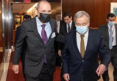 وزير الخارجية الأردني والأمين العام للأمم المتحدة