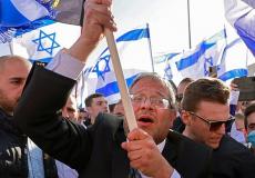 عضو الكنيست ايتمار بن غفير خلال مسيرة الأعلام