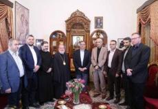 حماس تزور كنيسة "الروم الأرثوذكس" للتهنئة بعيد الفصح