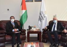 وزير الخارجية والمغتربين رياض المالكي، مع المبعوث السويسري الخاص للشرق الأوسط وولفجانع أماديوس برولهارت