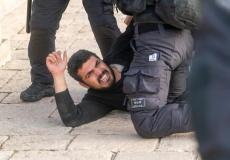 من الاعتقالات في المسجد الأقصى بتاريخ 17  أبريل 2022