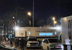 مركز متنقل للشرطة الإسرائيليةقرب باب العمود بالقدس