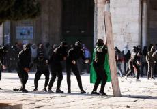 من المواجهات داخل باحات المسجد الأقصى