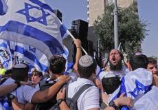 من مسيرة الأعلام الإسرائيلية أمس