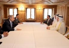 اجتماع اشتية مع وزراء الكويت في سويسرا